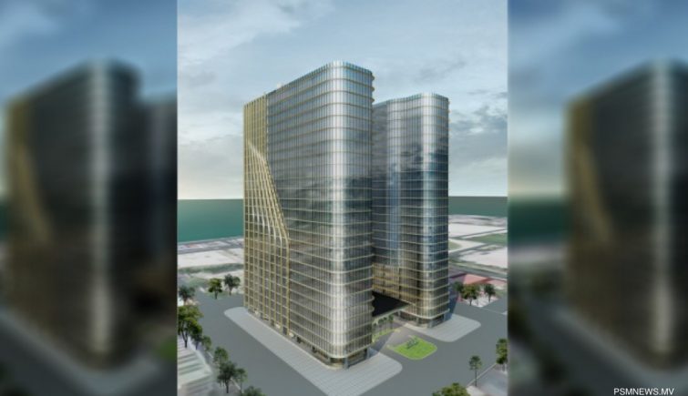 ހުޅުމާލޭގައި އަޅާ އޮފީސް އިމާރާތުގެ ކުރެހުމެއް - ފޮޓޯ: ޕީއެސްއެމް ނިއުސް