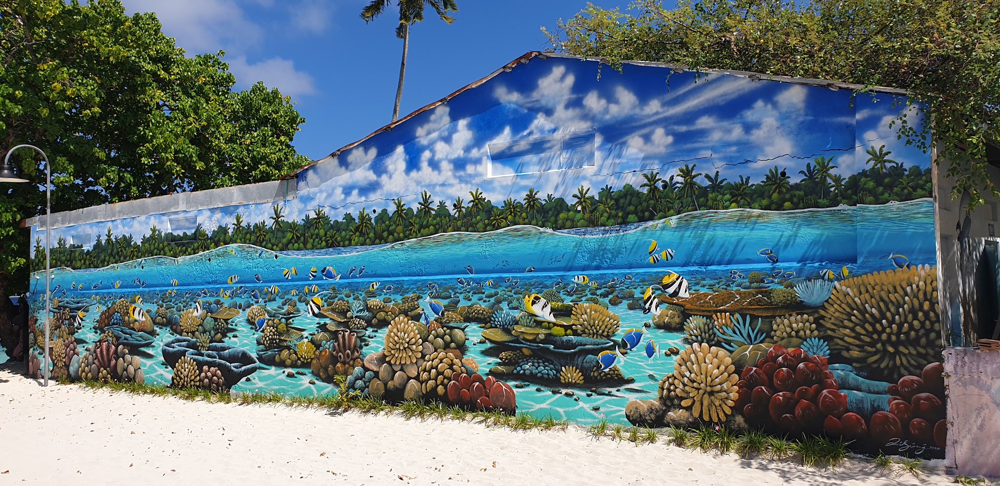 ދ. ރިނބުދޫ ގެއެއްގެ ފާރުގައި ކުރަހާފައިވާ ކުރެހެމެއް | ފޮޓޯ : އަޙްމަދު ސުހަން ޓްވިޓާ