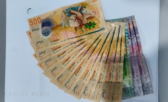 ފުލުހުން ހޯދާފައިވާ ފައިސާ ތަކެއް | ފޮޓޯ : ޕޮލިސް