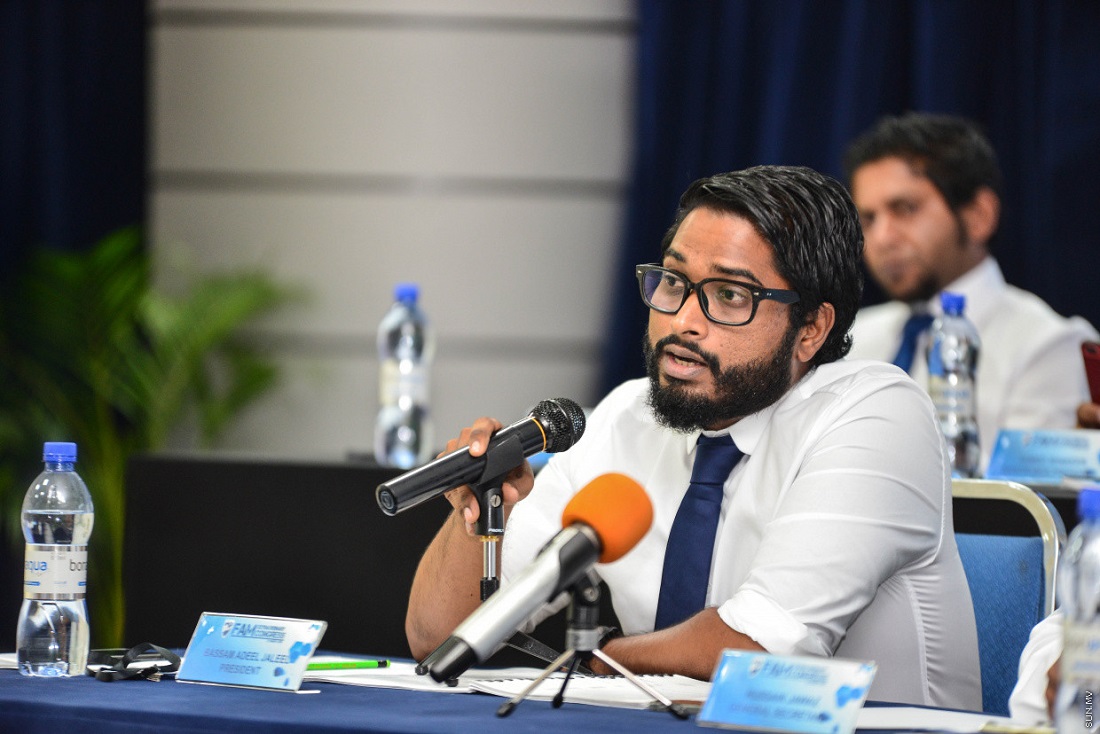 އެފްއޭއެމްގެ ރައީސް ބައްސާމް އަދީލް ޖަލީލް - ފޮޓޯ: ސަން