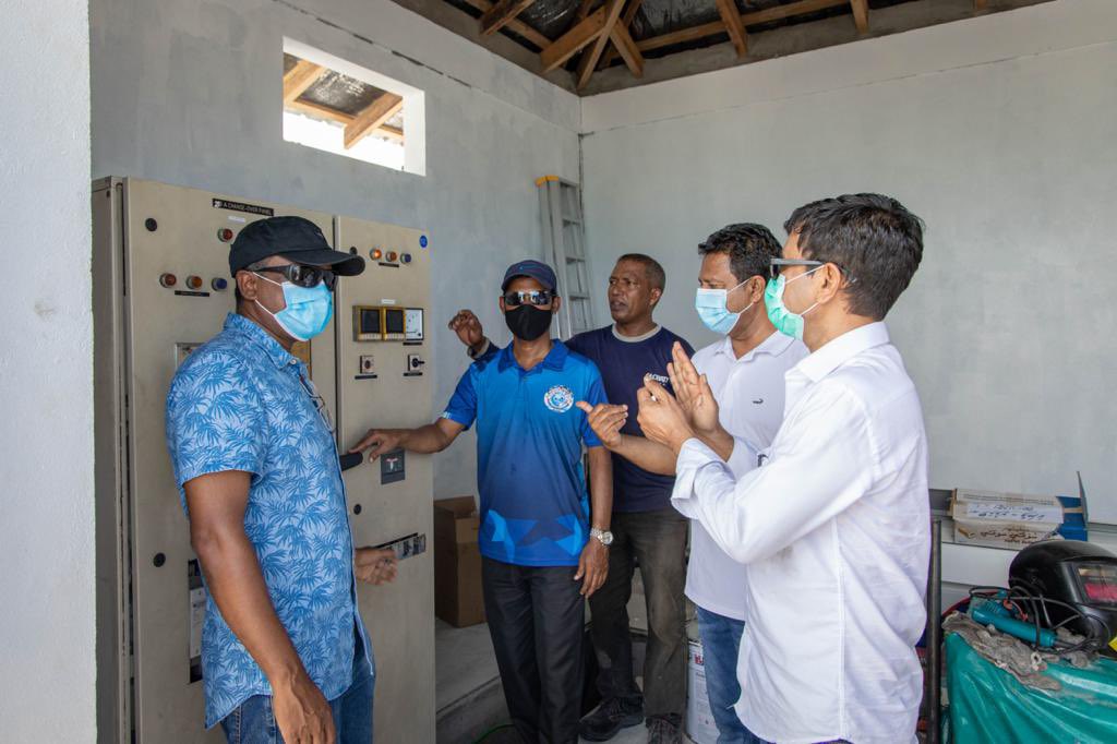 ފެނަކަ ކޯޕަރޭޝަނުން ހޯރަފުށި އެއާޕޯޓުގައި ޤާއިމުކުރި ކަރަންޓުގެ ޙިދުމަތް ދޭ ނިޒާމު