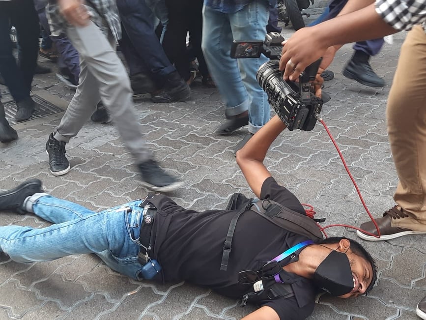 ޗެނަލް13 ގެ ކެމެރާމަން މުހައްމަދު ޝަހީމް