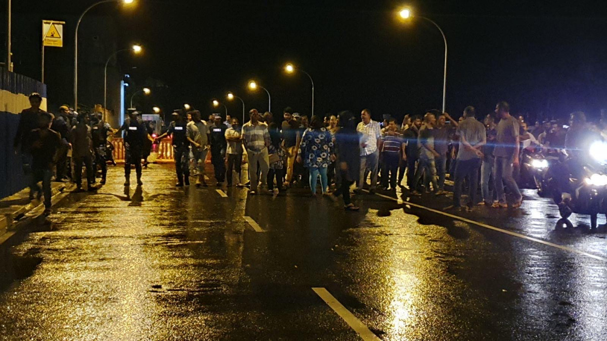 އިދިކޮޅު ކޯލިޝަނުން މީގެ ކުރިން ބޭއްވި މުޒާހަރާއެއްގެ ތެރެއިން | ފޮޓޯ: ރާއްޖެއެމްވީ