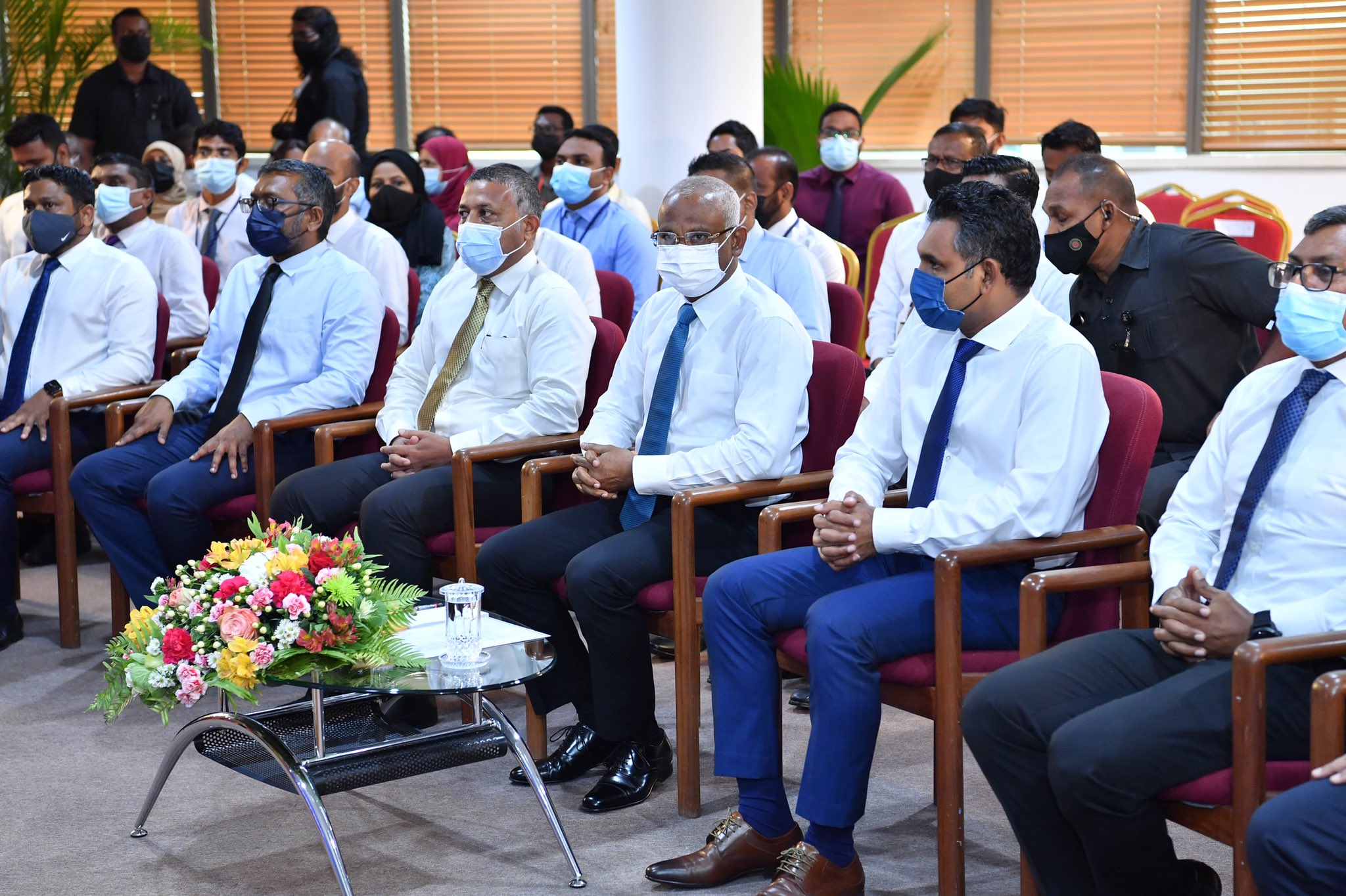 ފެނާއި ނަރުދަމާ ނުފެށި އޮތް ރަށްތަކުގެ މަޝްރޫއުތަކުގައި ސޮއިކުރުމުގެ ރަސްމިއްޔާތު-- ފޮޓޯ: ރައީސް އޮފީސް