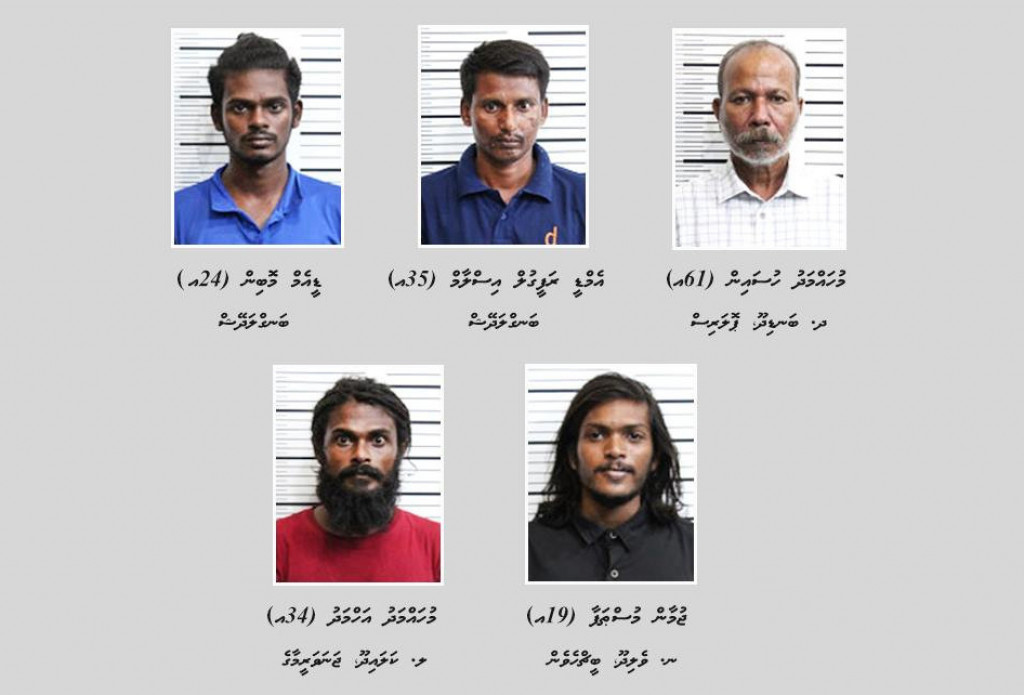 100 ކިލޯގެ މަސްތުވާތަކެއްޗާ ގުޅިގެން ބަންދުގައި ތިބި ތިން ދިވެހިންނާއި ދެ ބިދޭސީން--