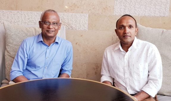 ރައީސް އިބްރާޙީމް މުޙައްމަދު ޞާލިހް އަދި ޑރ. ޖަމީލް - ފޮޓޯ: ރާއްޖެއެމްވީ