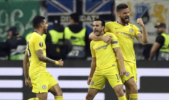 ޕެޑްރޯ ލަނޑަށްފަހު ޗެލސީ ކުޅުންތެރިން އުފާފާޅުކުރަނީ - ފޮޓޯ: ފުޓްބޯލް ޕެރަޑައިސް