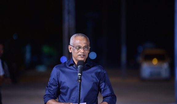 މިރޭގެ ހޮޅުއަށީގައި ރައީސް ޞޯލިޙް ވާހަކަފުޅު ދައްކަވަނީ - ފޮޓޯ: ރައީސް އޮފީސް