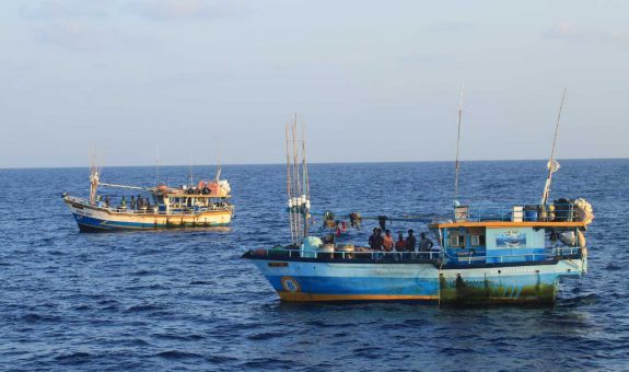 ރާއްޖެ ސަރަހައްދުން އަތުލައިގަތް ލަންކާގެ ބޯޓުތަކެއް - ފޮޓޯ: އެމްއެންޑީއެފް